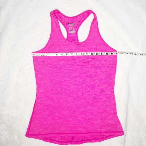 CHAMPION Performance Neon Pink Marl Racerback Tank Workout Top Medium - Picture 5 of 7